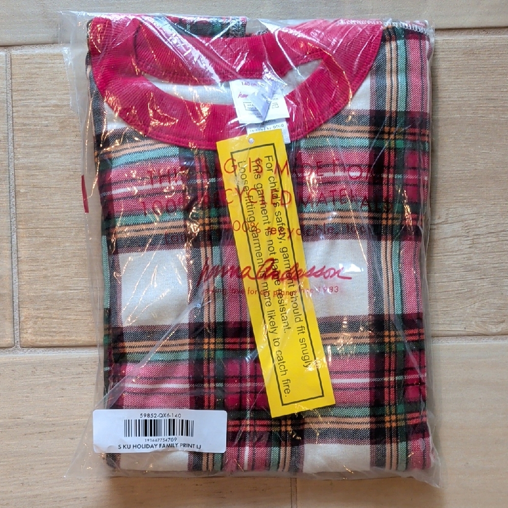 Hanna Andersson Red Plaid Pajama Top